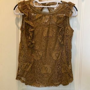 LACE BROWN TOP